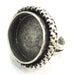 Adjustable Ring Blank, (20mm blank ) Antique Silver Plated Brass G5292