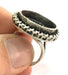 Adjustable Ring Blank, (20mm blank ) Antique Silver Plated Brass G5292