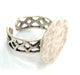 Adjustable Ring Blank, (15mm blank ) Antique Silver Plated Brass G5326