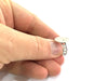 Adjustable Ring Blank, (15mm blank ) Antique Silver Plated Brass G5327