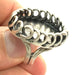Adjustable Ring Blank, (25x18mm blank ) Antique Silver Plated Brass G8199