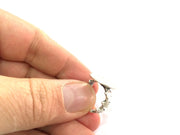 Adjustable Ring Blank, (15mm blank ) Antique Silver Plated Brass G5324