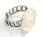 Adjustable Ring Blank, (15mm blank ) Antique Silver Plated Brass G5327
