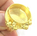 Adjustable Ring Blank, (20mm blank ) Gold Plated Brass G5337