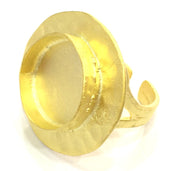 Adjustable Ring Blank, (16mm blank ) Gold Plated Brass G5339