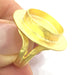 Adjustable Ring Blank, (16mm blank ) Gold Plated Brass G5339
