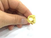 Adjustable Ring Blank, (10mm blank ) Gold Plated Brass G5340