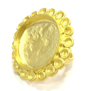 Adjustable Ring Blank, (25mm blank ) Gold Plated Brass G5342