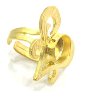 Adjustable Ring Blank, (10mm blank ) Gold Plated Brass G5346