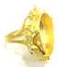 Adjustable Ring Blank, (25mm blank )  Gold Plated Brass G5358