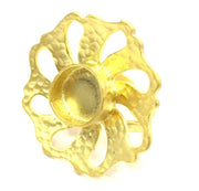 Adjustable Ring Blank, (10mm blank )  Gold Plated Brass G5362