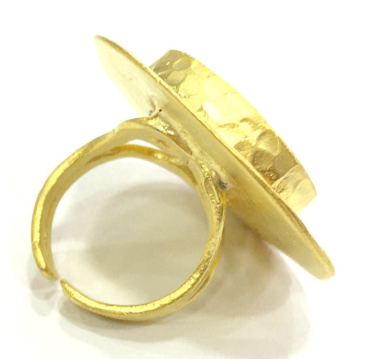 Adjustable Ring Blank, (20mm blank )  Gold Plated Brass G5363