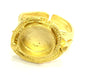 Gold Ring Settings Ring Blank Ring Bezel Base Cabochon Mountings Adjustable (10mm blank )  Gold Plated Brass G5366