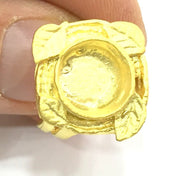 Adjustable Ring Blank, (10mm blank )  Gold Plated Brass G5368