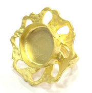 Adjustable Ring Blank, (16mm blank )  Gold Plated Brass G5360