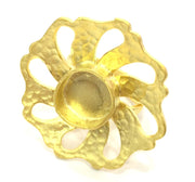 Adjustable Ring Blank, (10mm blank )  Gold Plated Brass G5362