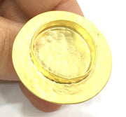 Adjustable Ring Blank, (20mm blank )  Gold Plated Brass G5363