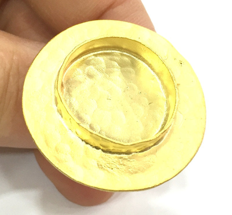 Adjustable Ring Blank, (20mm blank )  Gold Plated Brass G5363