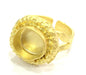 Adjustable Ring Blank, (10mm blank )  Gold Plated Brass G5364