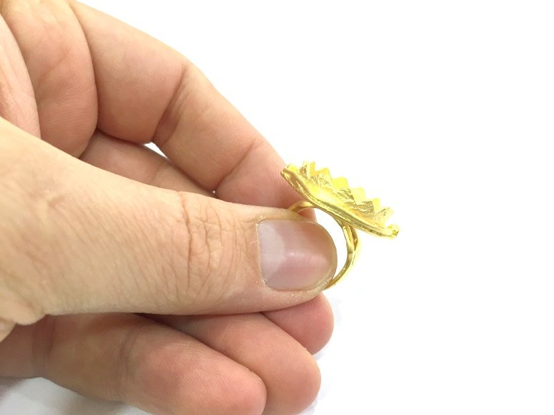 Adjustable Ring Blank, (20mm blank )  Gold Plated Brass G5370