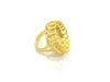 Adjustable Ring Blank, (25x18mm blank )  Gold Plated Brass G5371