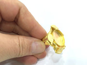 Adjustable Ring Blank, (20mm blank )  Gold Plated Brass G5375