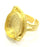 Adjustable Ring Blank, (18x13mm blank )  Gold Plated Brass G5380