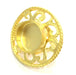 Adjustable Ring Blank, (16mm blank )  Gold Plated Brass G5382