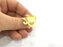 Adjustable Ring Blank, (16mm blank )  Gold Plated Brass G5385