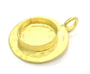 Gold Plated Brass Mountings ,  Blanks   (16 mm blank) G5388