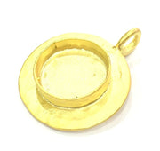 Gold Plated Brass Mountings ,  Blanks   (16 mm blank) G5388