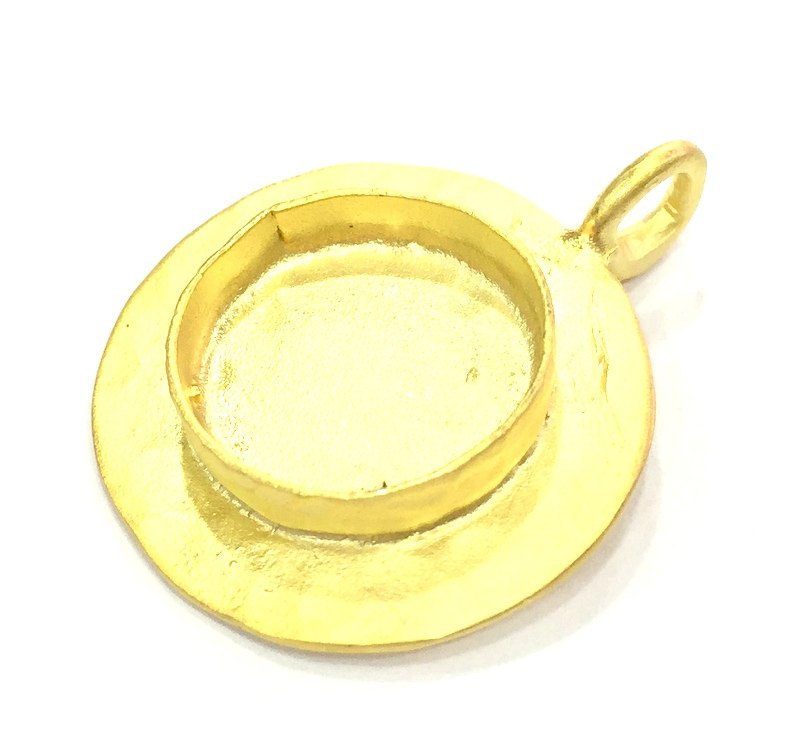 Gold Plated Brass Mountings ,  Blanks   (16 mm blank) G5388