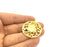 Gold Plated Brass Mountings ,  Blanks   (18x13mm blank) G5390