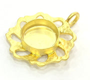 Gold Plated Brass Mountings ,  Blanks   (16mm blank) G5391