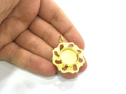 Gold Plated Brass Mountings ,  Blanks   (16mm blank) G5391
