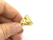 Adjustable Ring Blank, (20mm blank )  Gold Plated Brass G5395