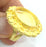 Adjustable Ring Blank, (20mm blank )  Gold Plated Brass G5396