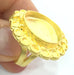 Adjustable Ring Blank, (20mm blank )  Gold Plated Brass G5396