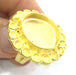 Adjustable Ring Blank, (20mm blank )  Gold Plated Brass G5396
