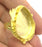 Ring Bezel Setting Blank, (25x18mm drop blank ) Adjustable Gold Plated Brass G5397