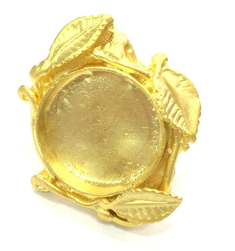 Adjustable Ring Blank, (20mm blank )  Gold Plated Brass G5375