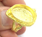 Adjustable Ring Blank, (18x13mm blank )  Gold Plated Brass G5380