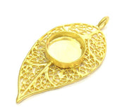 Gold Plated Brass Mountings ,  Blanks   (16 mm blank) G5386