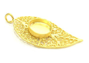 Gold Plated Brass Mountings ,  Blanks   (16 mm blank) G5386