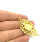 Gold Plated Brass Mountings ,  Blanks   (16 mm blank) G5386