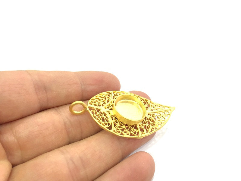 Gold Plated Brass Mountings ,  Blanks   (16 mm blank) G5386