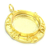 Gold Plated Brass Mountings ,  Blanks   (25mm blank) G5392