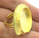Adjustable Ring Blank, (25mm blank )  Gold Plated Brass G5401