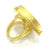 Adjustable Ring Blank, (25mm blank )  Gold Plated Brass G5404
