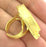 Adjustable Ring Blank, (25mm blank )  Gold Plated Brass G5404
